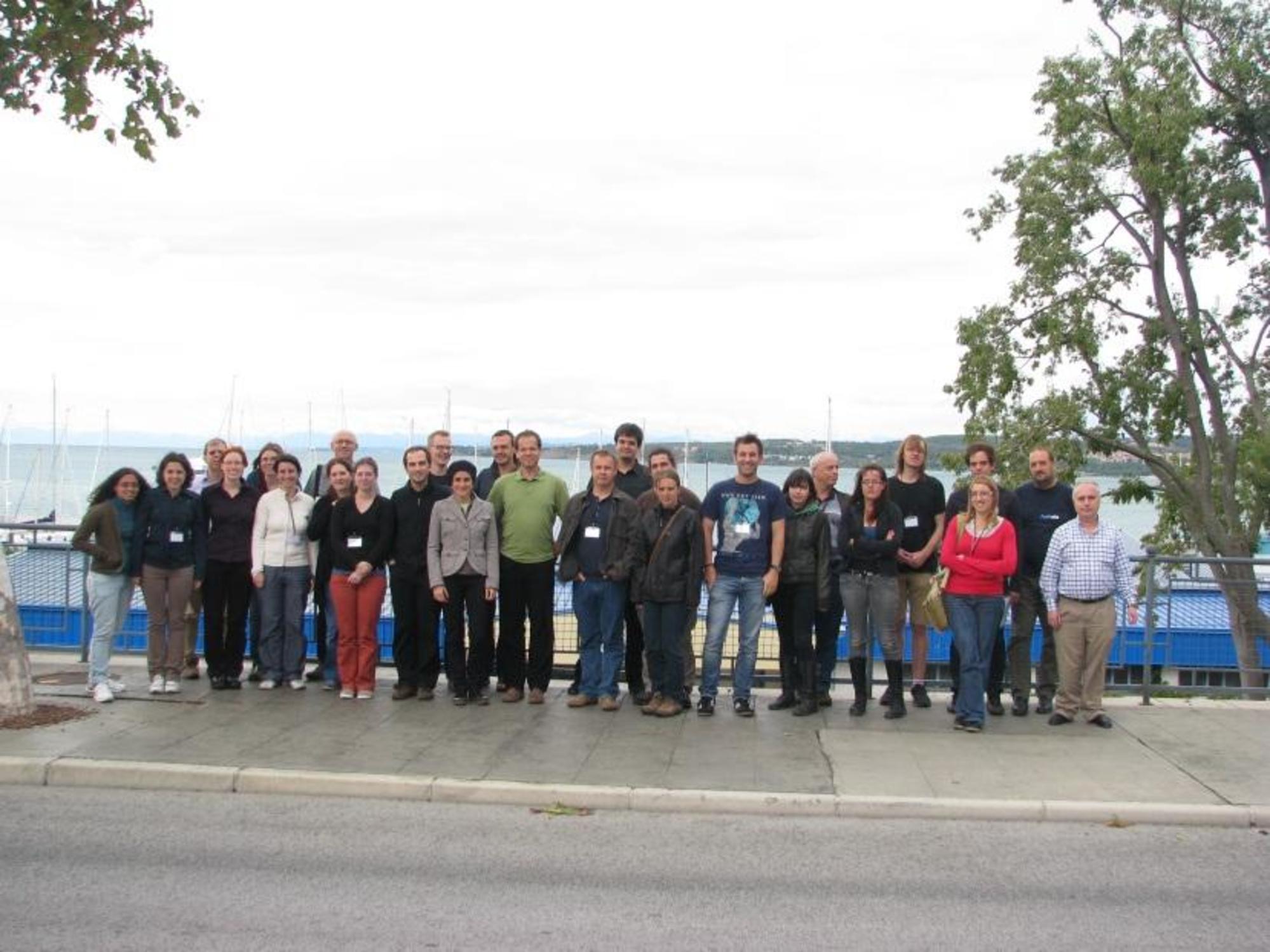 Group photo of the participants of the International Scientific Workshop on Combinatorial Algorithms in Bioinformatics, taken in Koper