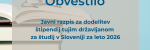 Štipendije za študente z Zahodnega Balkana za magistrski študij v Sloveniji