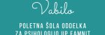1. poletna šola Oddelka za psihologijo UP FAMNIT